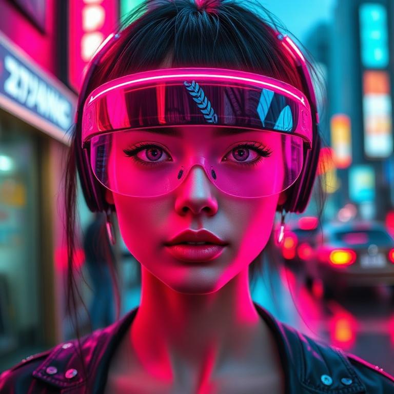 Cyberpunk Tokyo AI portrait example — Futuristic