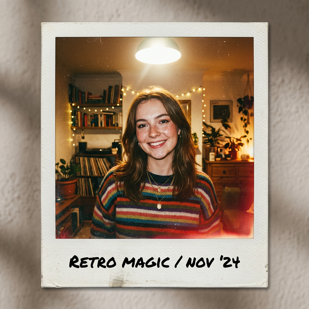 Retro Polaroid Instant Camera AI Filter AI portrait